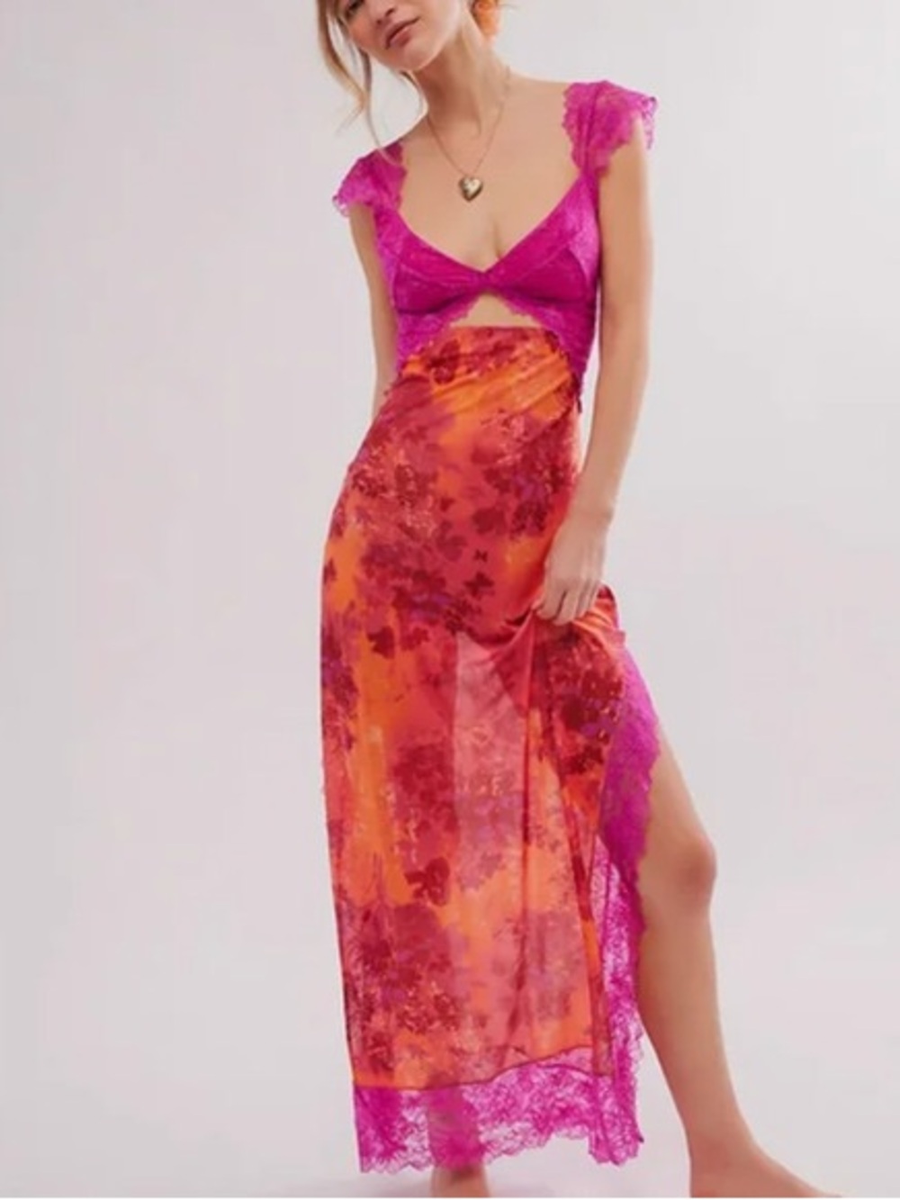 Free People Suddenly Fine Maxi Slip Dress
